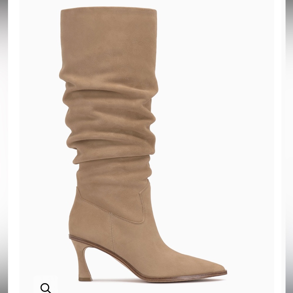 Tall Slouchy Knee Boot in Taupe